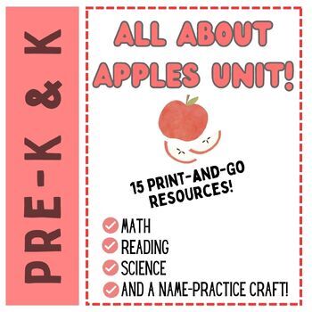Preview of Apple Unit: Preschool and Kindergarten