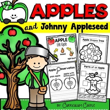 Preview of Apple Unit and Johnny Appleseed Activities!