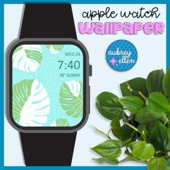 Apple Watch Background | Monstera Albo | Tropical Watch Face by Aubrey Ellen