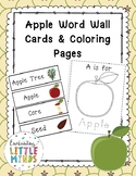 Apple Word Wall Cards & Coloring Pages