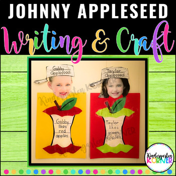 Preview of Apple Writing and Craft Templates Johnny Appleseed Kindergarten Science