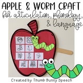 Apple and Worm Craft for Articulation, Phonology, & Language