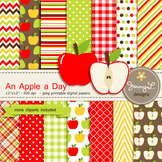 Apple digital paper and clipart