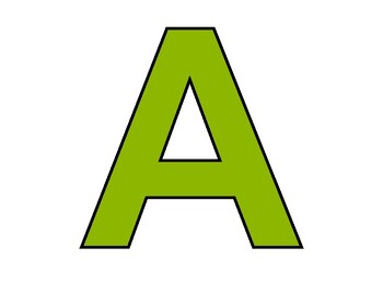 Preview of Apple green Color Theme Bulletin Board Letters Classroom Decor (A-Z a-z 0-9)