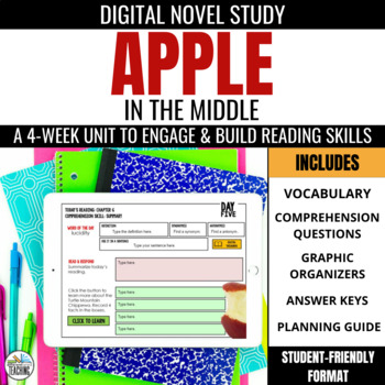 Preview of Apple in the Middle Digital Novel Study