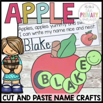 Preview of Apple name craft | Apple craft | Apple activities | Back to school craft