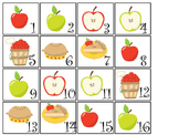Apple themed Printable Calendar Pieces Classroom Bulletin 