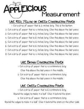 Appleicious Measurement Craft- Inches and Centimeters
