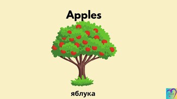 Preview of Apples/яблука Bilingual- English and Ukrainian Vocabulary