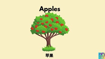 Preview of Apples/苹果 Bilingual book- English and Chinese (Simplified)Vocabulary