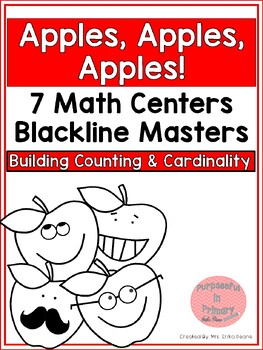 Preview of Apples! 7 Math Centers for Counting & Cardinality!