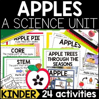 Preview of Apple Science Unit | Apple Craft | Parts of an Apple | Life Cycle of an Apple