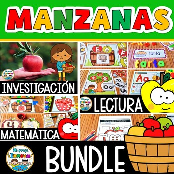 Preview of Apples Activities in Spanish BUNDLE - Todo sobre las Manzanas