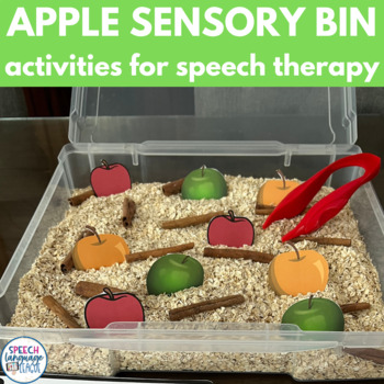 Preview of Apples Fall Sensory Bin Activity for Speech Therapy