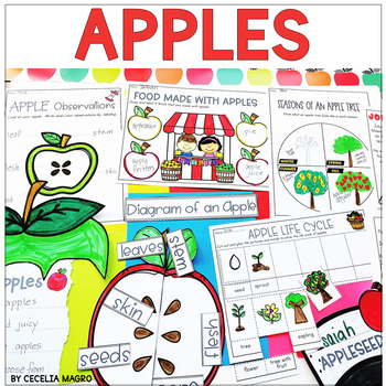 Preview of Apples Activities Apple Craft Apple Life Cycle Johnny Appleseed