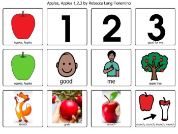 Preview of Apples, Apples 1,2,3 Picture Board and Music/Music Video