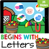 Apples: Begins With Alphabet Kindergarten Reading Google Slides