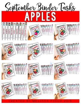 Preview of Apples Binder- Independent Work Binder System