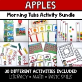 Apples Center Activities for Letters, Math & Fine Motor Skills