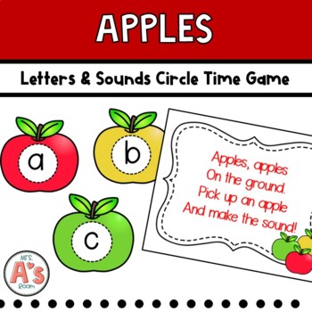 Preview of Apples Circle Time Activities for Preschool & Pre-K Alphabet, Letter Sounds