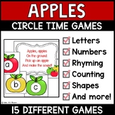 Apples Circle Time Games for Preschool for Letters, Number