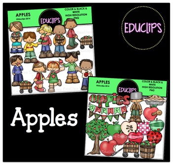 Preview of Apples Clip Art Bundle {Educlips Clipart}