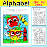 Apples Alphabet Color by Code Letter Recognition Worksheet