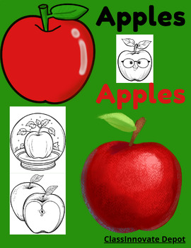 Preview of Exploring the juicy world of apples : Coloring Pages.