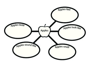 Preview of Apples Descriptive Word Web (Five Senses)