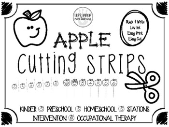 Preview of Apples Fine Motor Cutting Strips FREEBIE