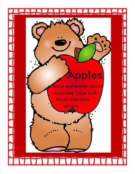 Preview of Apples In My Basket Poem and Pocket Chart Activities