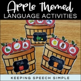Apples Language Activities and Materials for Speech Therapy