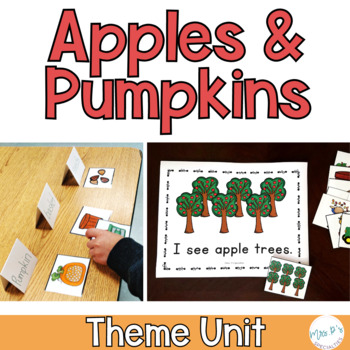 Preview of Apples and Pumpkins Theme Unit for Special Education and Autism Classrooms