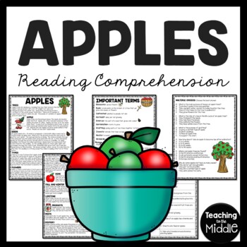 Preview of Apples Reading Comprehension Worksheet Apple Fall