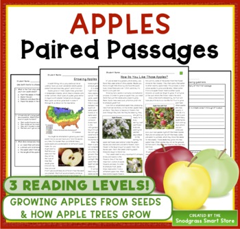 Preview of Apples: Science Reading Comprehension Paired Passages and Questions