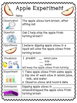 Apples Scientific Method by Coast to Coast Kinder | TpT