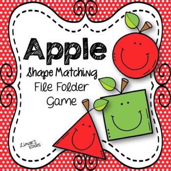 Preview of Apples Shape Matching File Folder Game {BACK TO SCHOOL}