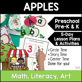 Preview of Preschool Apple Activities - Apple Lifecycle - Preschool Lesson Plan