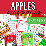 Apples Theme Core Vocabulary Activities for Speech Therapy Fall