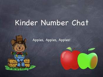 Preview of Apples-Themed Number Chat for Kinders **POWERPOINT**