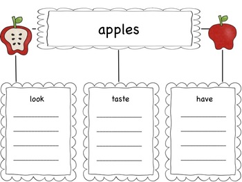 Preview of Apples Tree Map and Writing Paper