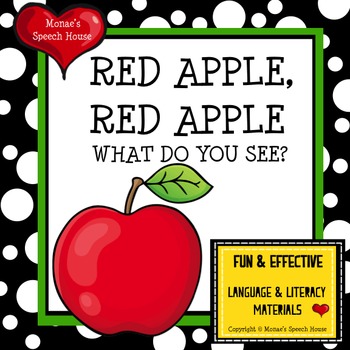 Preview of Apples WHAT DO YOU SEE Early Reader Literacy Circle