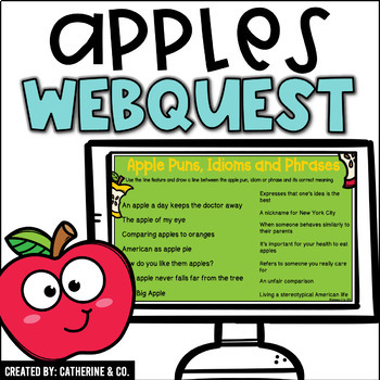 Preview of Apples WebQuest No Prep Digital Activity