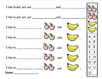 Preview of Apples and Bananas Phonics Practice