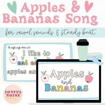 Preview of Apples and Bananas Sing-a-long: Distance Music Google Slides for Vowel Sounds