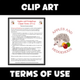 Apples and Hedgehogs Clipart Terms of Use