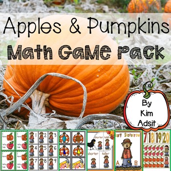 Preview of Apples and Pumpkins Math Game Pack