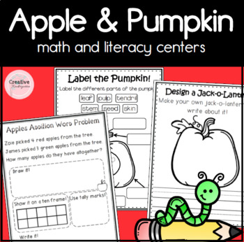 Preview of Apples and Pumpkins: Math, Science and Literacy Activities for Kindergarten
