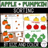 Apples and Pumpkins Sorting By Size and Color | Sorting Ma