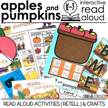 Preview of Apples and Pumpkins by Anne Rockwell Read Aloud Activities + RETELL Craft